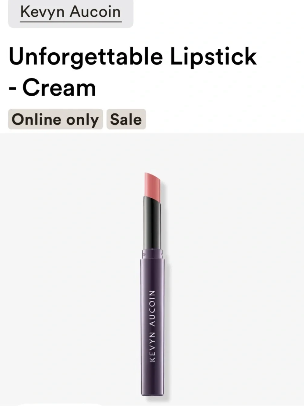 Kevyn Aucoin Unforgettable Lipstick in MODERN LOVE (Pink Nude Cream) NEW!